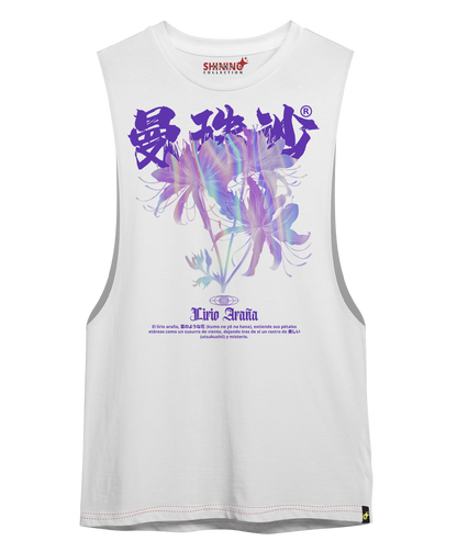 Polera Lirio Araña - Flor Mística - Oversized Long Fit Unisex