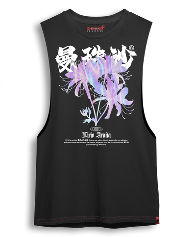 Polera Lirio Araña - Flor Mística - Oversized Long Fit Unisex