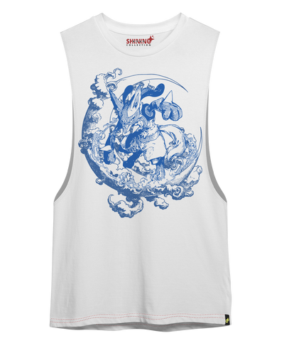 Polera Lucario Tec. Achurado Pokémon Oversized Long Fit Unisex