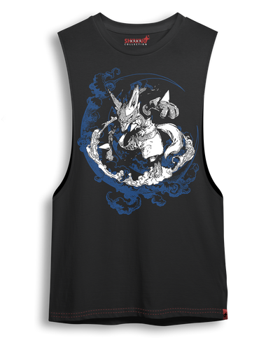 Polera Lucario Tec. Achurado Pokémon Oversized Long Fit Unisex