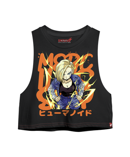 Crop Top sin Mangas Polera Androide 18 - Dragon Ball Z Oversized