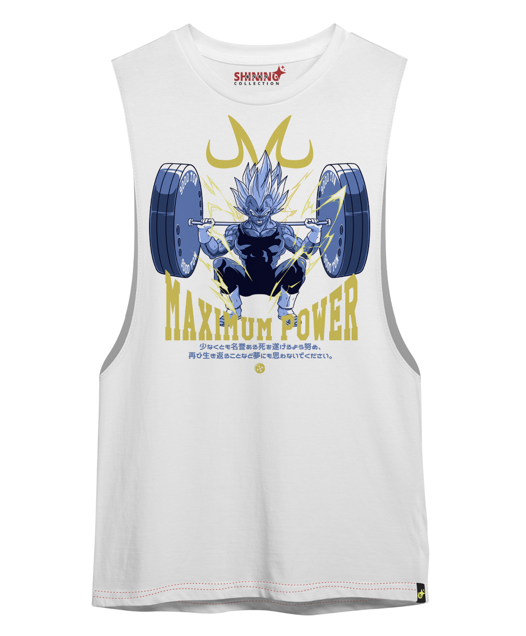 Polera Dragon Ball Majin Vegeta Gym Oversized Long Fit Unisex