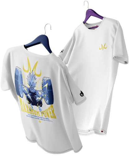 Polera Dragon Ball Majin Vegeta Gym Oversized Long Fit Unisex