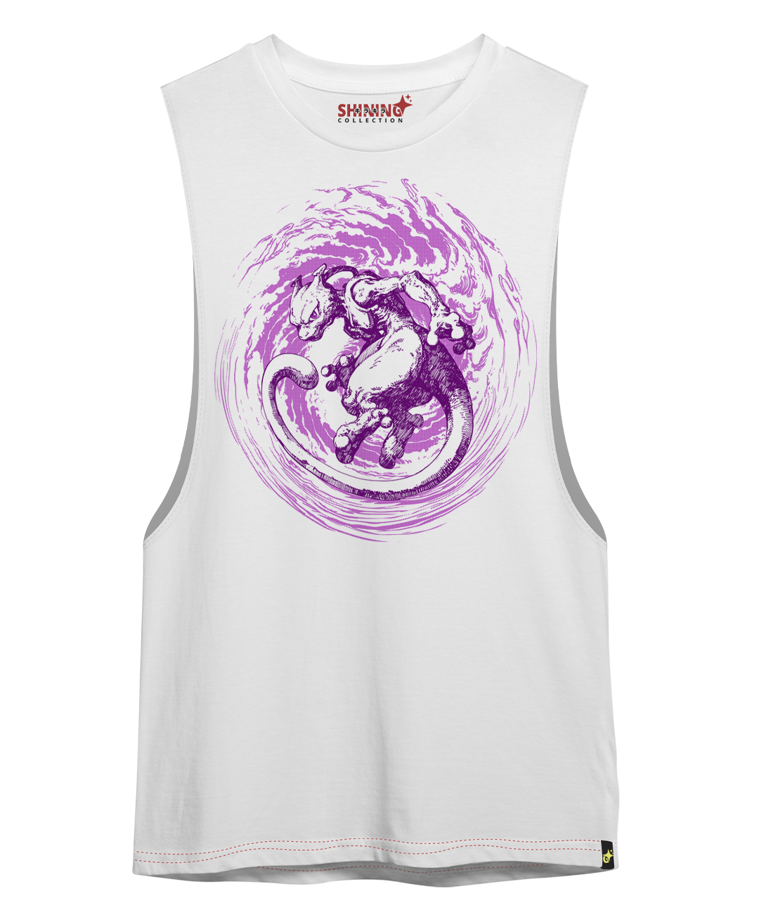 Polera Mewtwo Tec. Achurado Pokémon Oversized Long Fit Unisex