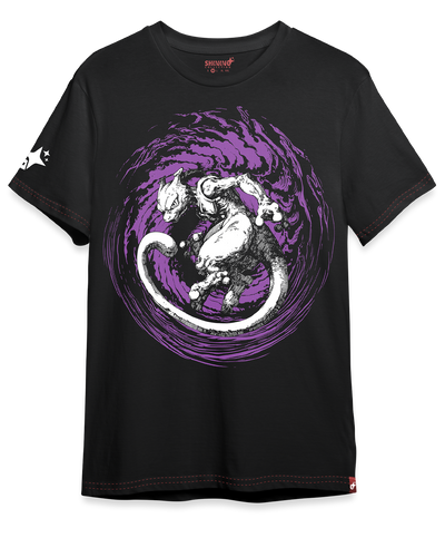Polera Mewtwo Tec. Achurado Pokémon Oversized Long Fit Unisex