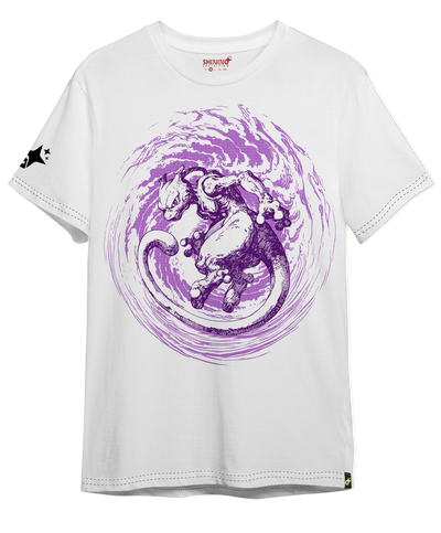 Polera Mewtwo Tec. Achurado Pokémon Oversized Long Fit Unisex