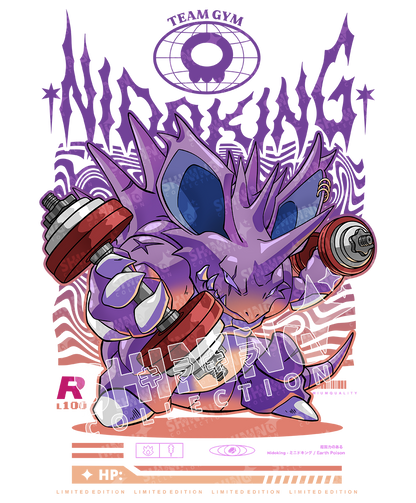 Polera Nidoking Gym - Pokemon Long Fit Unisex