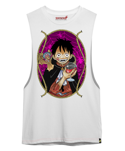 Polera One Piece Luffy Vampiro Oversized Long Fit Unisex