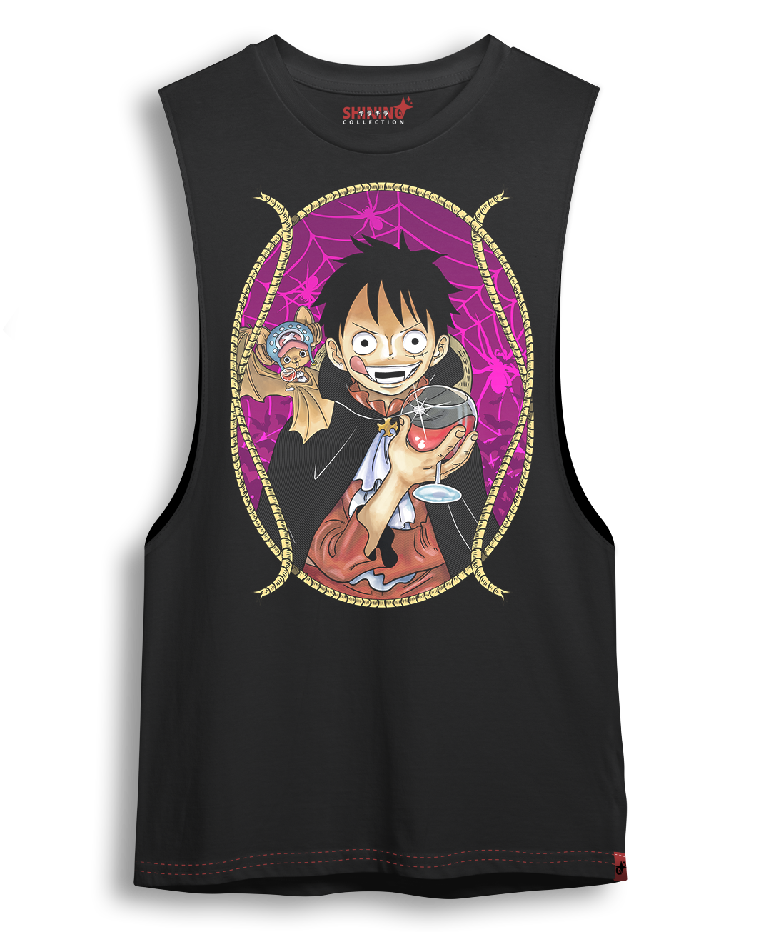 Polera One Piece Luffy Vampiro Oversized Long Fit Unisex