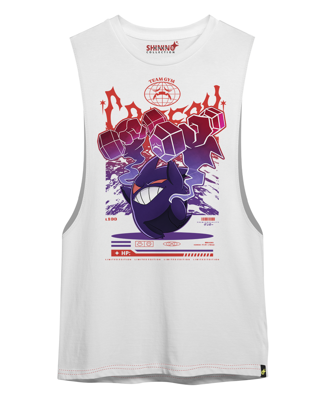 Polera Gengar Gym - Pokemon Long Fit Unisex