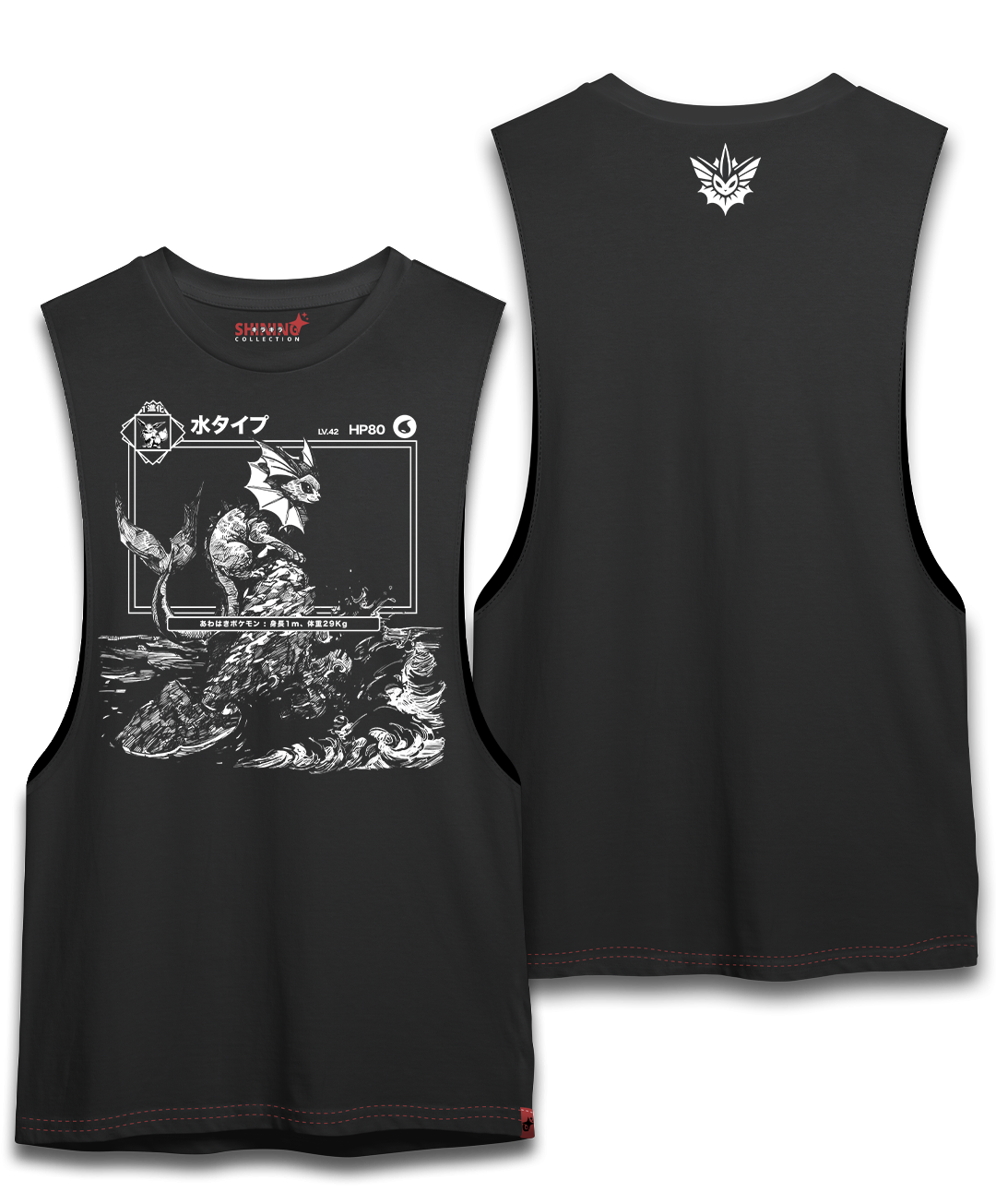 Polera Vaporeon Achurado – Oversized Long Fit Unisex