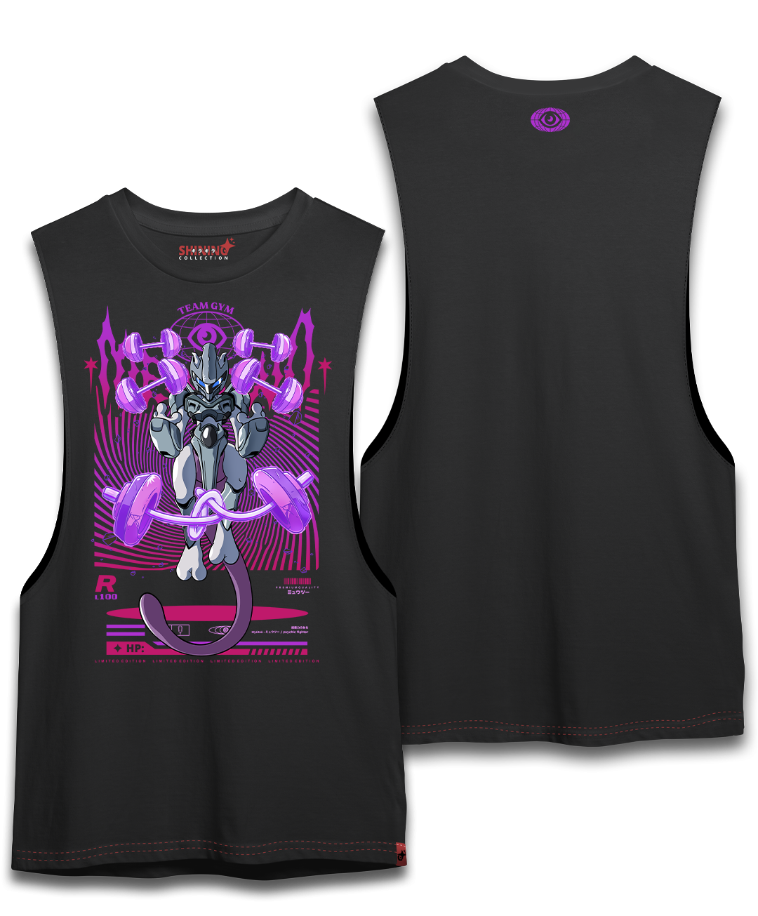 Polera Mewtwo Armored Gym - Pokemon Long Fit Unisex