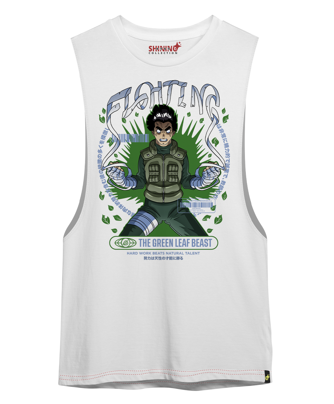 Polera Rock Lee - Bestia Verde de la Hoja - Naruto Long Fit Unisex