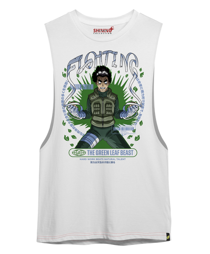 Polera Rock Lee - Bestia Verde de la Hoja - Naruto Long Fit Unisex