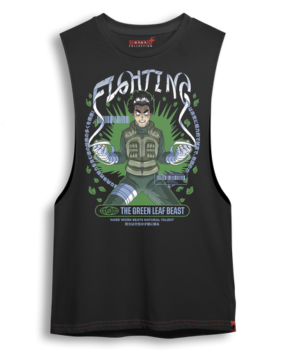 Polera Rock Lee - Bestia Verde de la Hoja - Naruto Long Fit Unisex