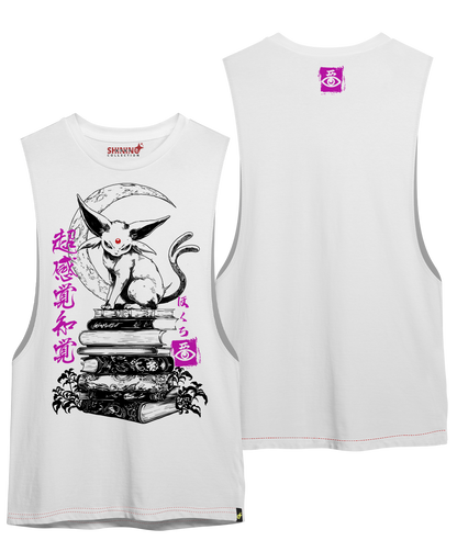 Polera Espeon Percepción Extrasensorial Tec. Achurado Pokemon Oversized Long Fit Unisex