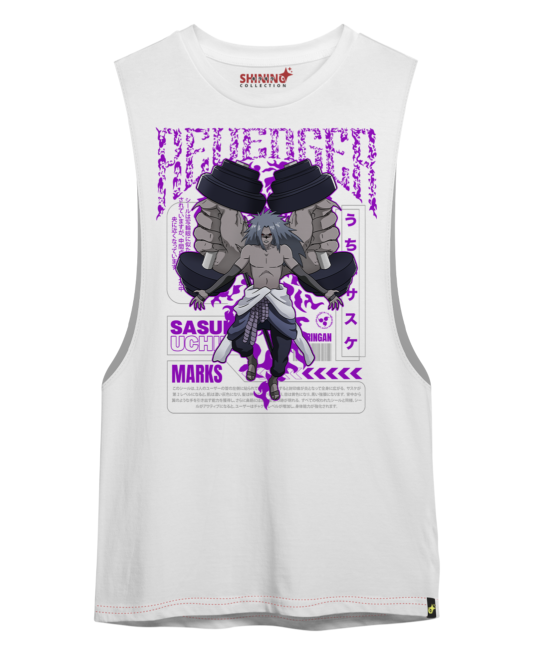Polera Sasuke Marks - Naruto - Oversized Long Fit Unisex