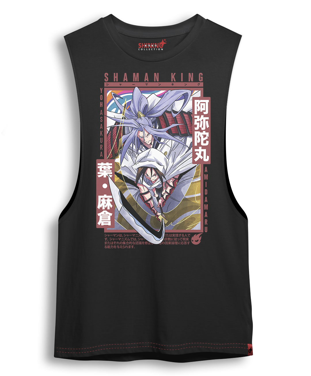 Polera Amidamaru x Yoh Azakura Shaman King Oversized Long Fit Unisex