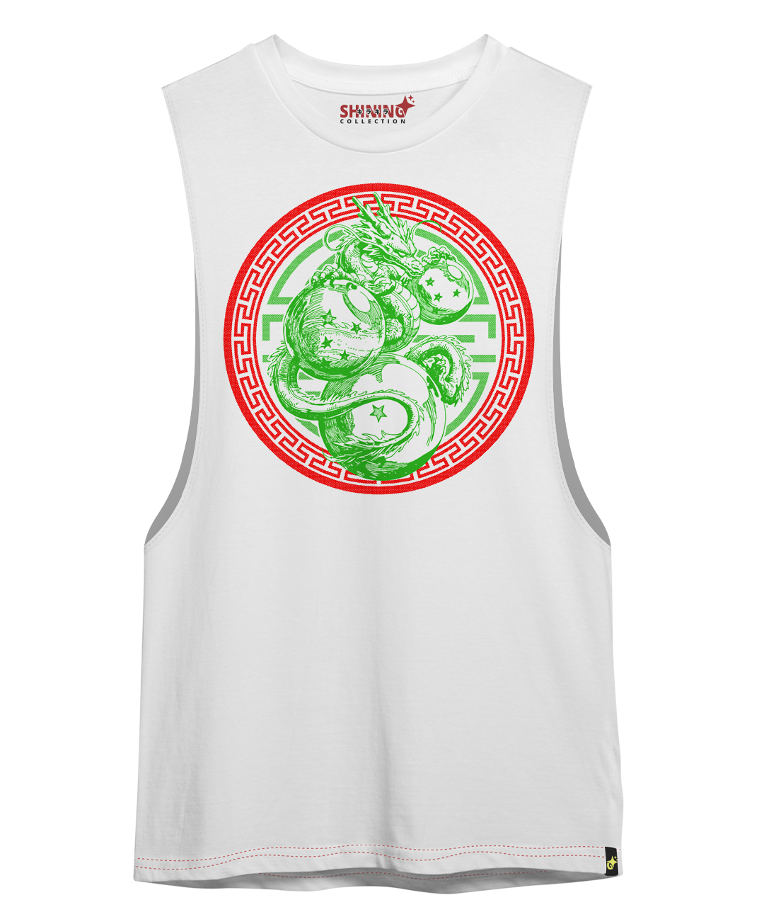 Polera Shenlong  Esferas Tec. Achurado Dragon Ball Oversized Long Fit Unisex