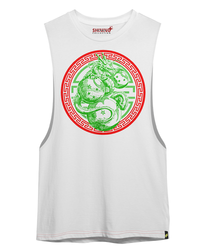 Polera Shenlong  Esferas Tec. Achurado Dragon Ball Oversized Long Fit Unisex