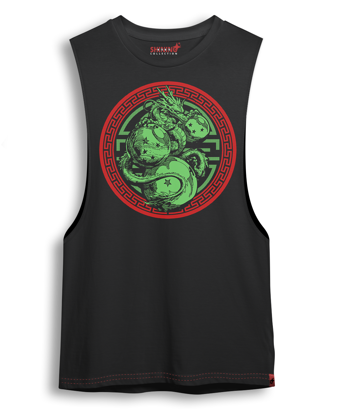 Polera Shenlong  Esferas Tec. Achurado Dragon Ball Oversized Long Fit Unisex