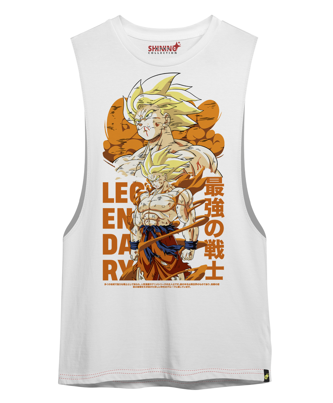 Polera de Dragon Ball Son Goku Super Saiyajin Oversized Long Fit Unisex