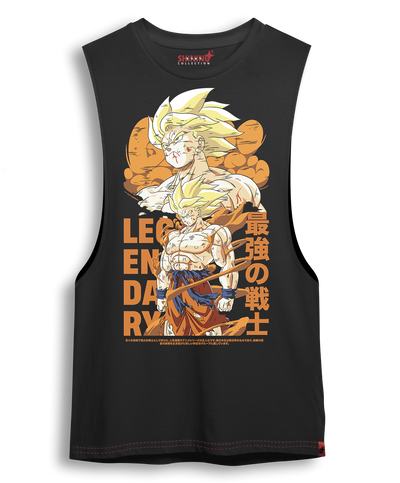 Polera de Dragon Ball Son Goku Super Saiyajin Oversized Long Fit Unisex