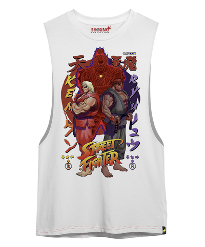 Polera Street Figther Akuma: Ryu y Ken Corrompidos Oversized Long Fit Unisex
