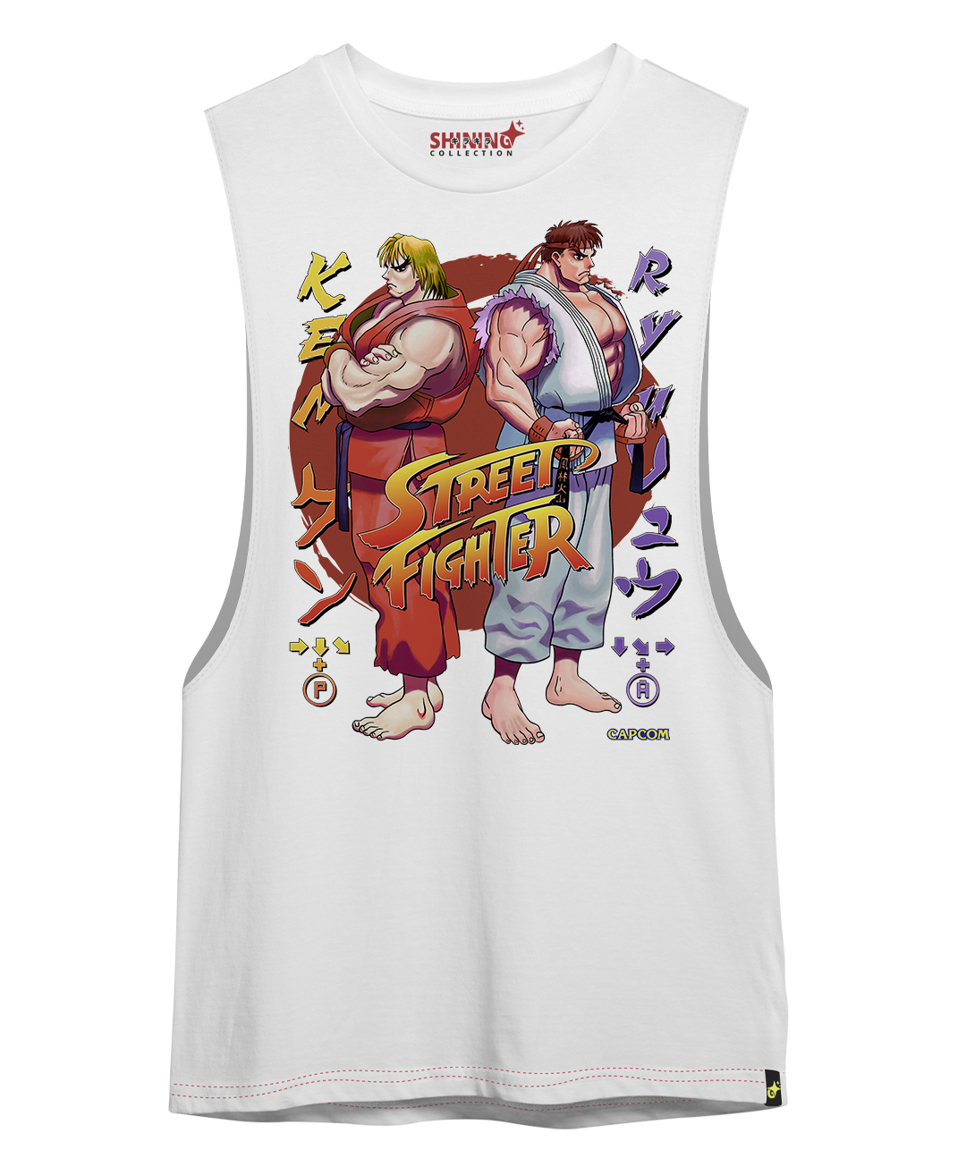 Polera Street Figther Ryu y Ken Oversized Long Fit Unisex