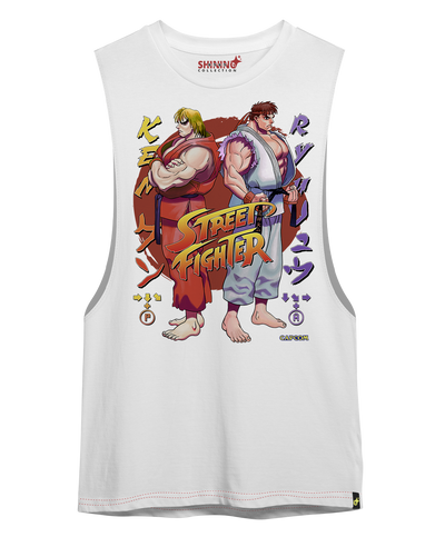 Polera Street Figther Ryu y Ken Oversized Long Fit Unisex