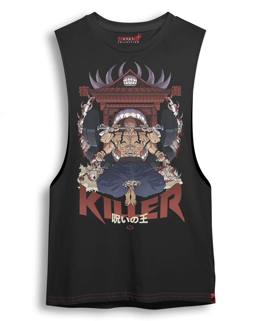 Sukuna Gym - el Rey de las Maldiciones - Jujutsu Kaisen - Oversized Long Fit Unisex