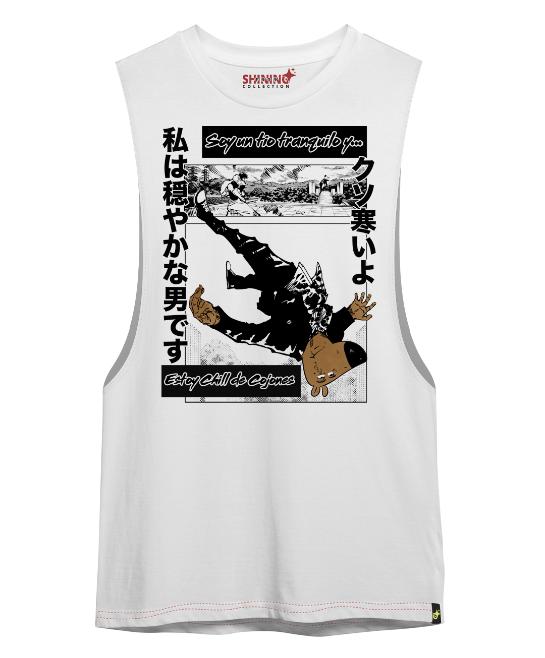 Polera "Soy un Tío Tranquilo" - Shining Collection Oversized Long Fit Unisex