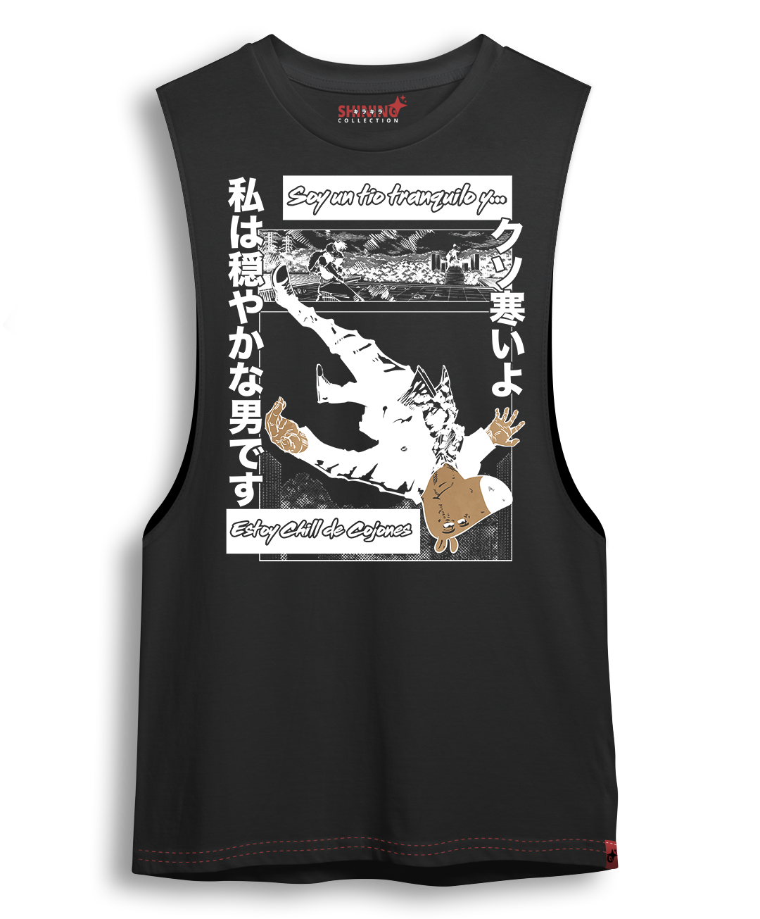 Polera "Soy un Tío Tranquilo" - Shining Collection Oversized Long Fit Unisex