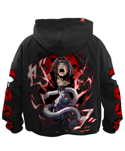 Hoodie Clan Uchiha: Sasuke e Itachu Oversized Unisex