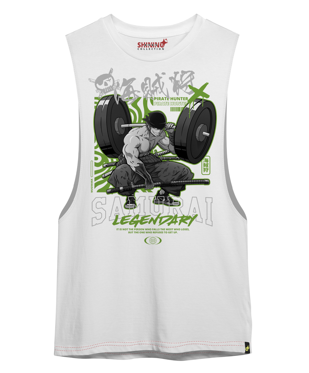 Polera Roronoa Zoro Gym - One Piece Oversized Long Fit Unisex