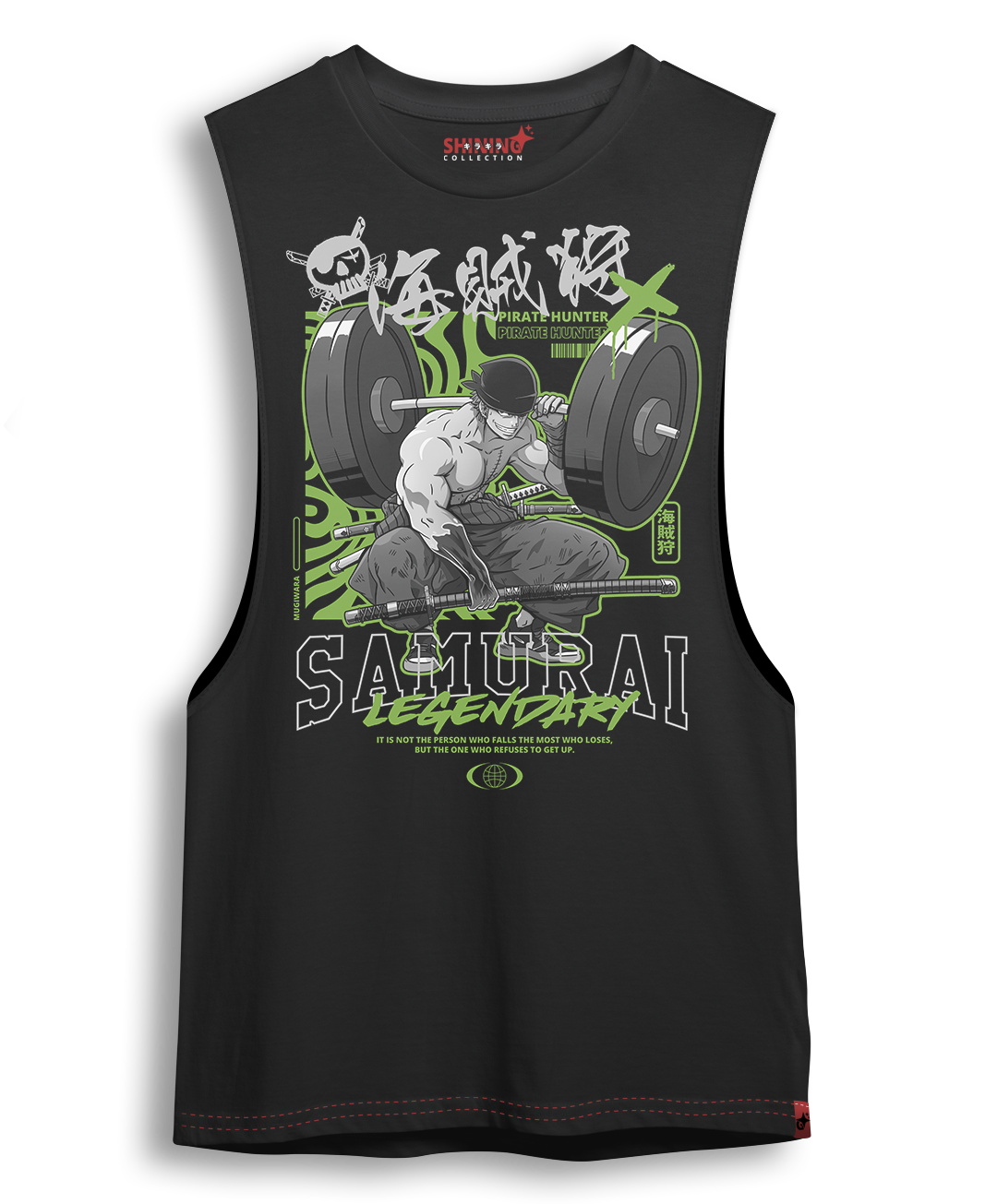 Polera Roronoa Zoro Gym - One Piece Oversized Long Fit Unisex