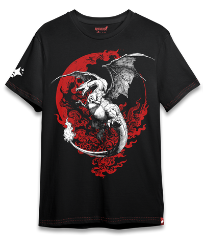 Polera Charizard Tec. Achurado Pokémon Oversized Long Fit Unisex