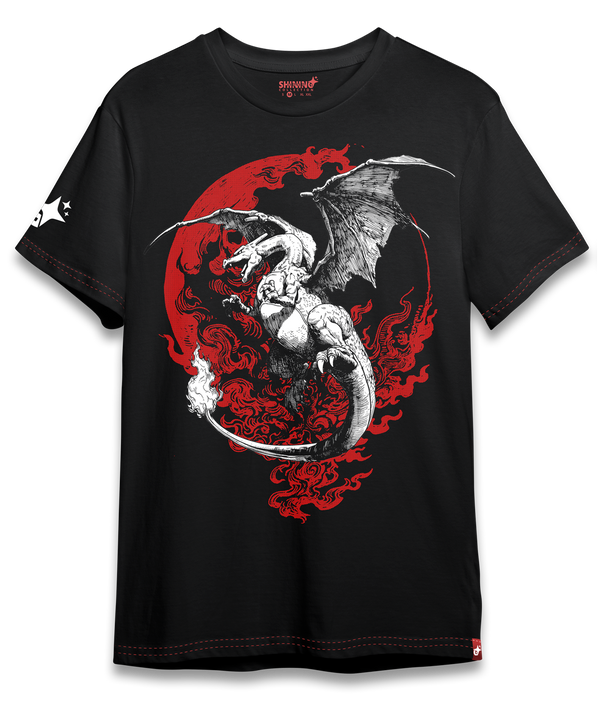 Polera Charizard Tec. Achurado Pokémon Oversized Long Fit Unisex