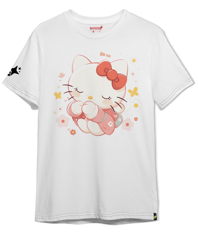 Polera KID Hello Kitty Rosa  Oversized Long Fit Unisex