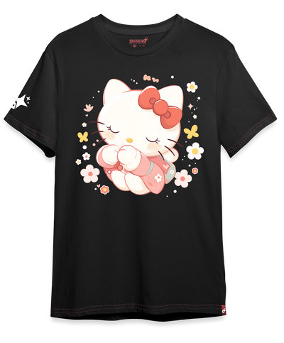 Polera KID Hello Kitty Rosa  Oversized Long Fit Unisex