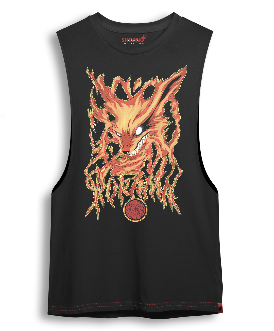 Polera kyubi Kurama Naruto  Oversized Long Fit Unisex