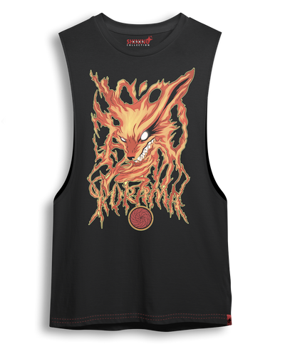 Polera kyubi Kurama Naruto  Oversized Long Fit Unisex