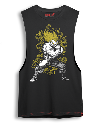 Polera Vegetal Devil Tec. Achurado Dragon Ball Oversized Long Fit Unisex