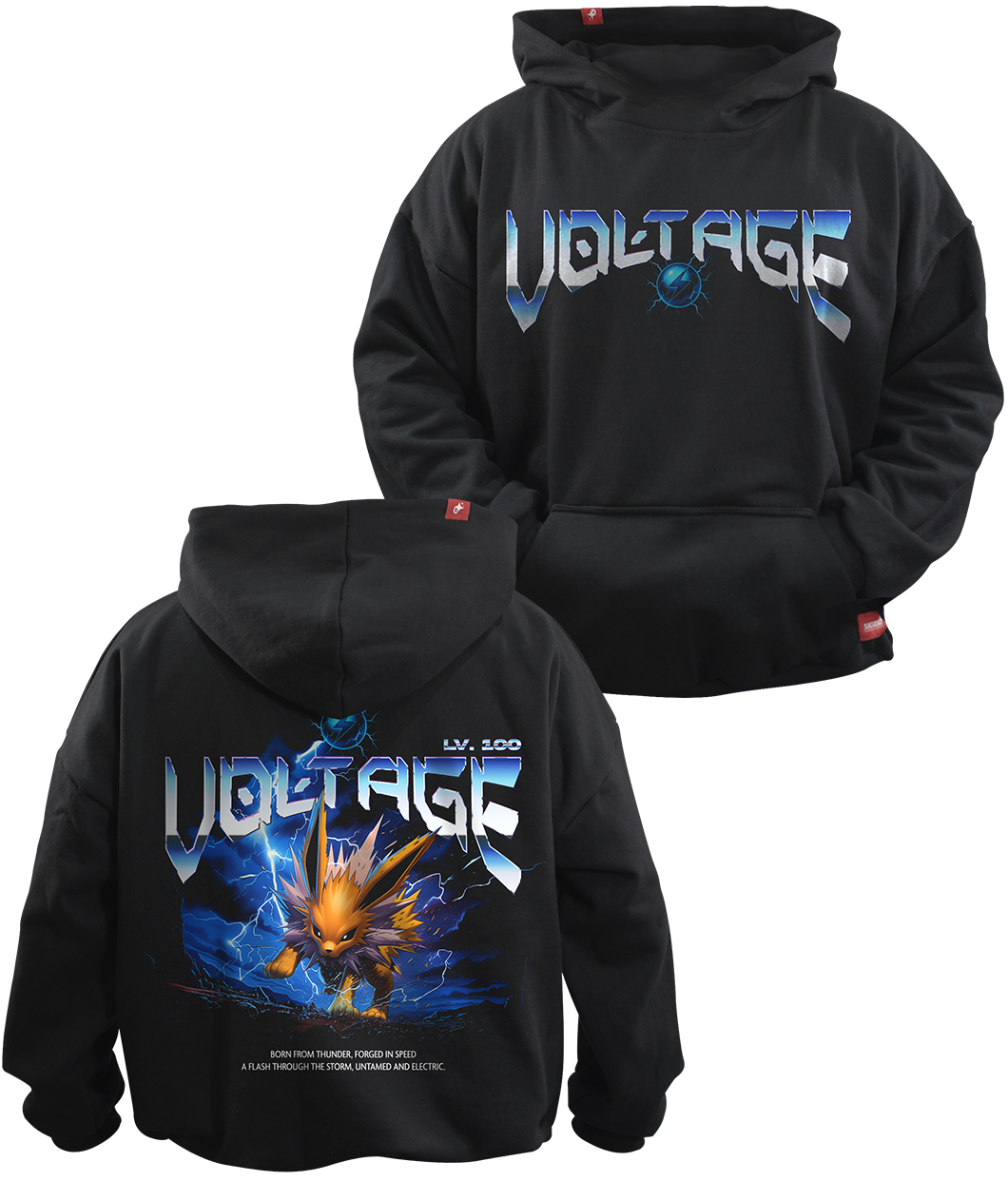 Hoodie Jolteon Voltage –  Oversized Unisex
