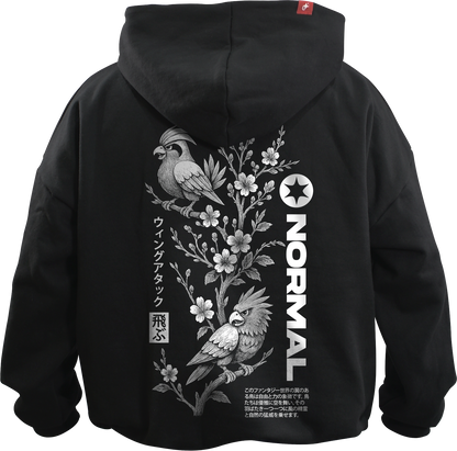 Hoodie Pidgeotto y Spearow Susurros del viento - Oversize Unisex