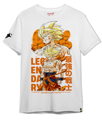 Polera de Dragon Ball Son Goku Super Saiyajin Oversized Long Fit Unisex