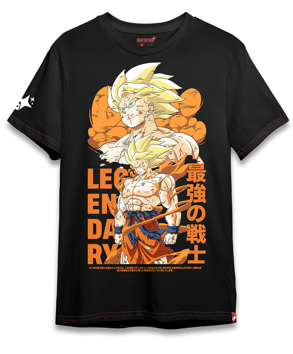 Polera de Dragon Ball Son Goku Super Saiyajin Oversized Long Fit Unisex