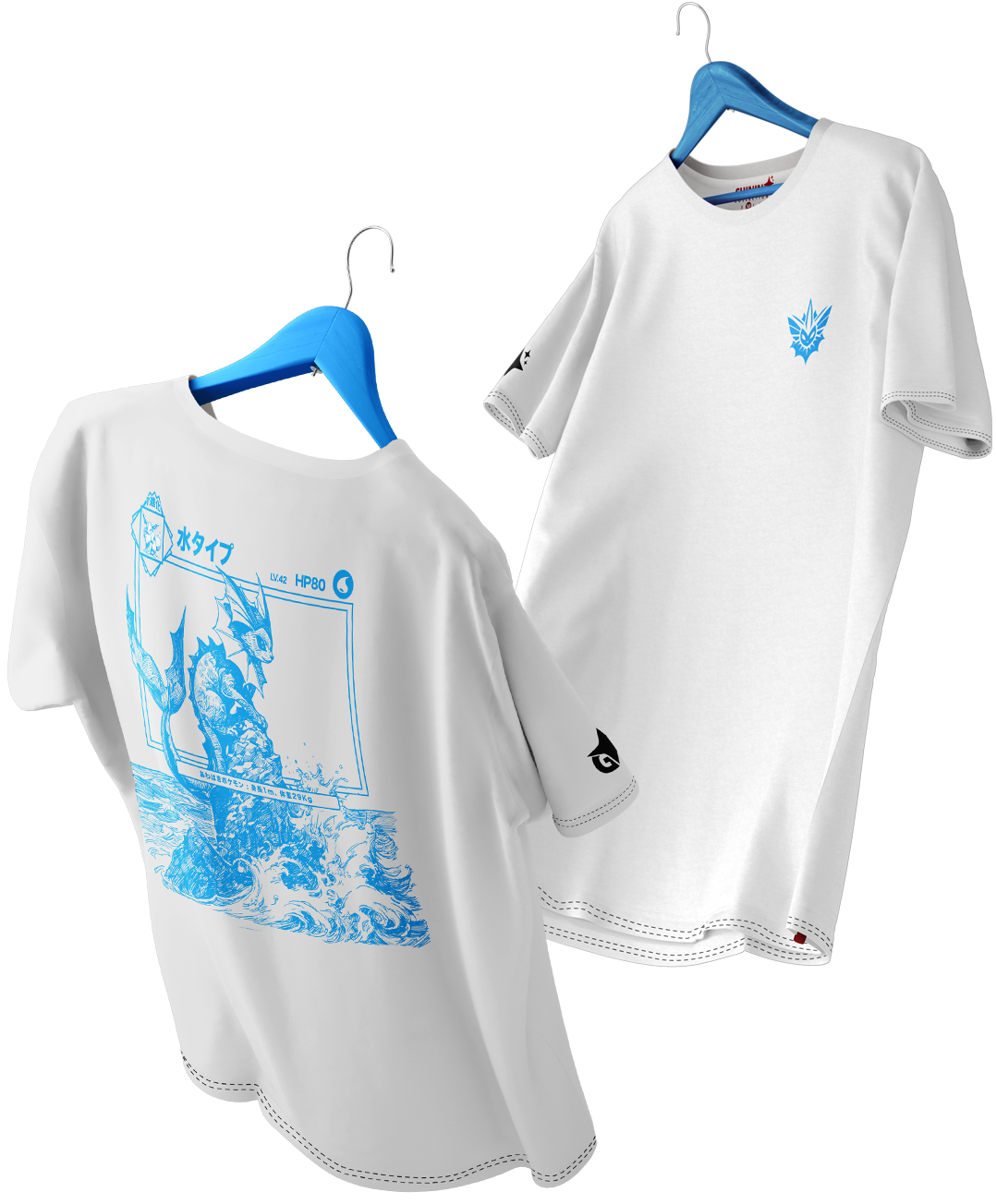 Polera Vaporeon Achurado – Oversized Long Fit Unisex