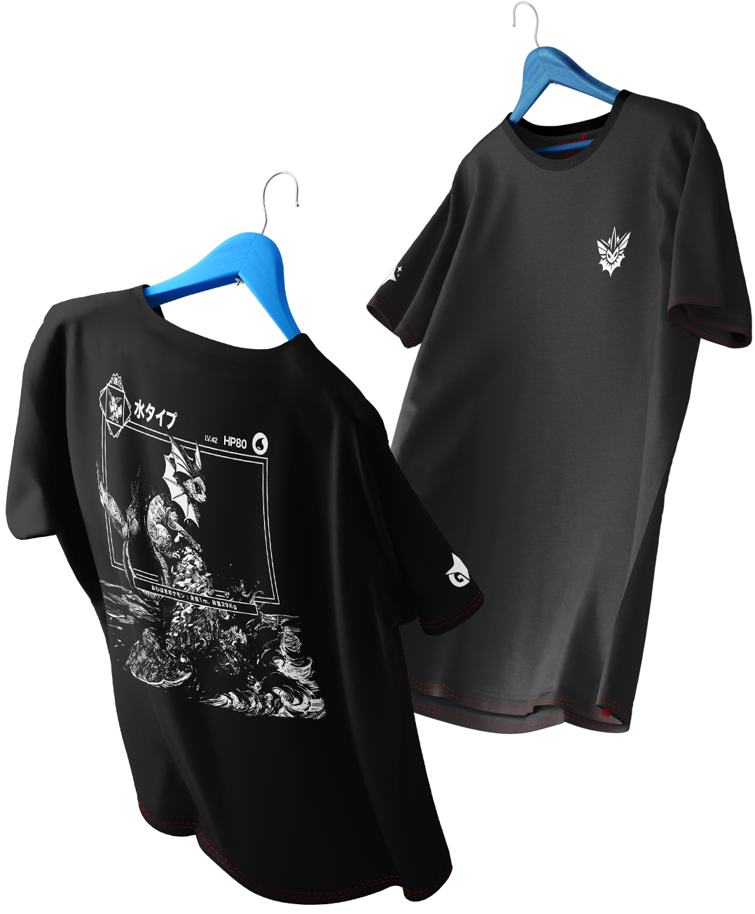 Polera Vaporeon Achurado – Oversized Long Fit Unisex