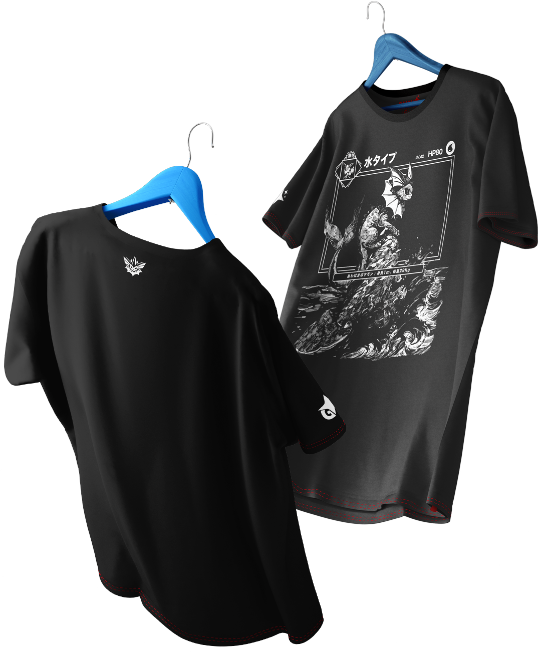 Polera Vaporeon Achurado – Oversized Long Fit Unisex